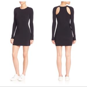 Elizabeth + James Long Sleeve Rib Knit Mini Dress
